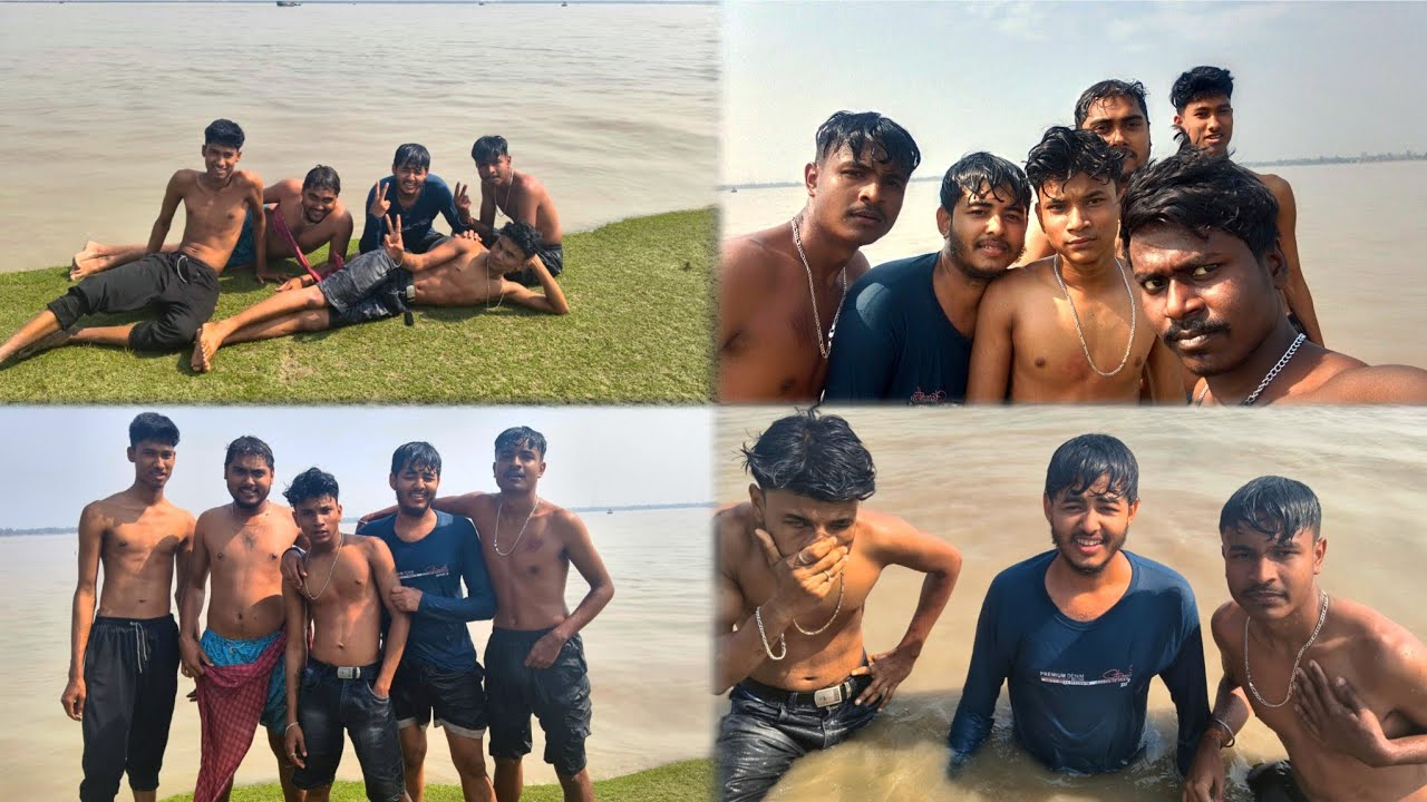 বন্ধুদের সাথে নদীতে স্নান করতে গিয়ে খুব মজা করলাম 😜😜||