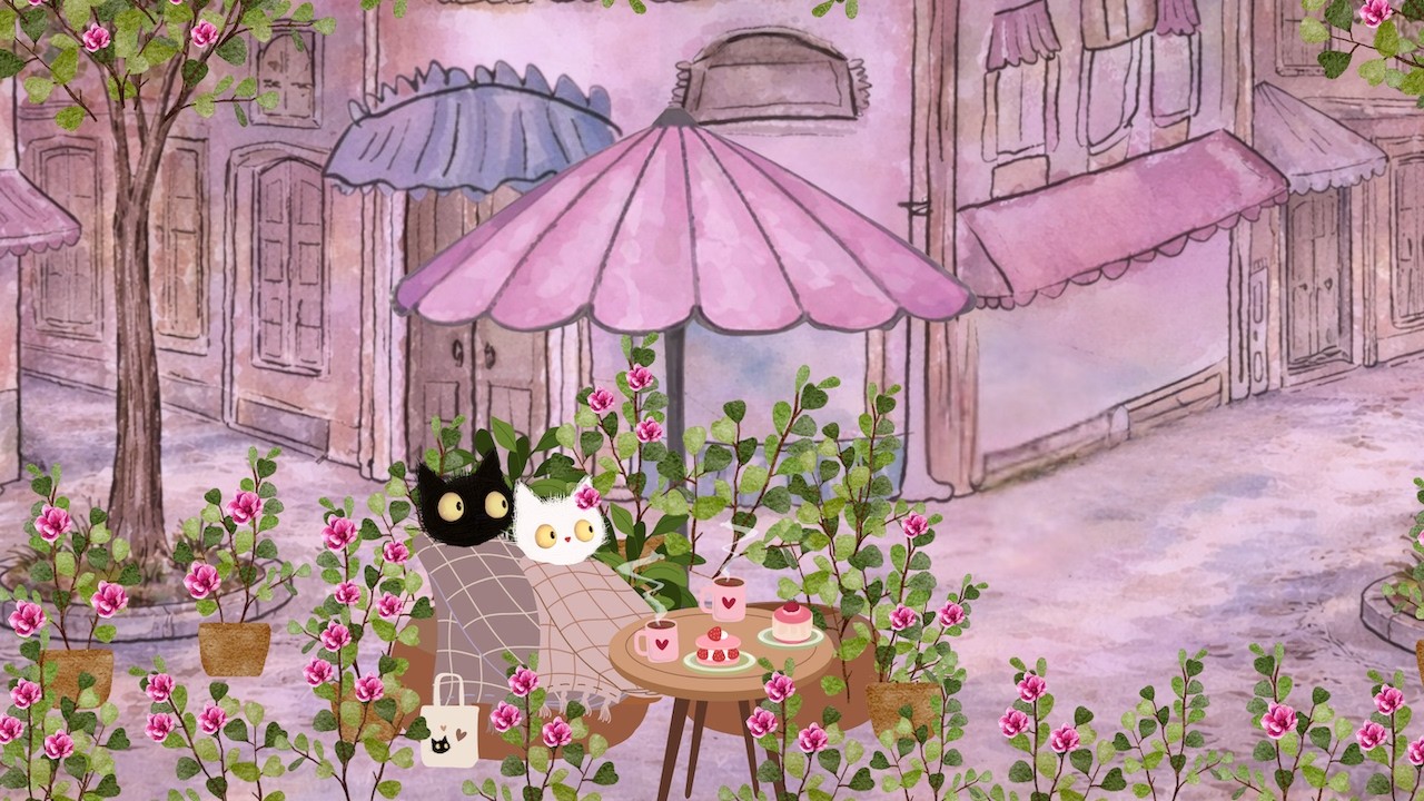Romantic Valentine Cat Café 💗🐾 Soft Lofi Music to Relax, Focus & Sleep