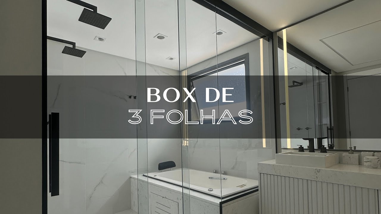 Box de 3 folhas - Ideal para banheiros pequenos! Não compre antes de ver esse vídeo!