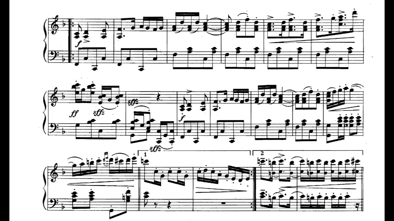 Victor Herbert - Al Fresco (Intermezzo) for Piano (1904) [Score-Video]