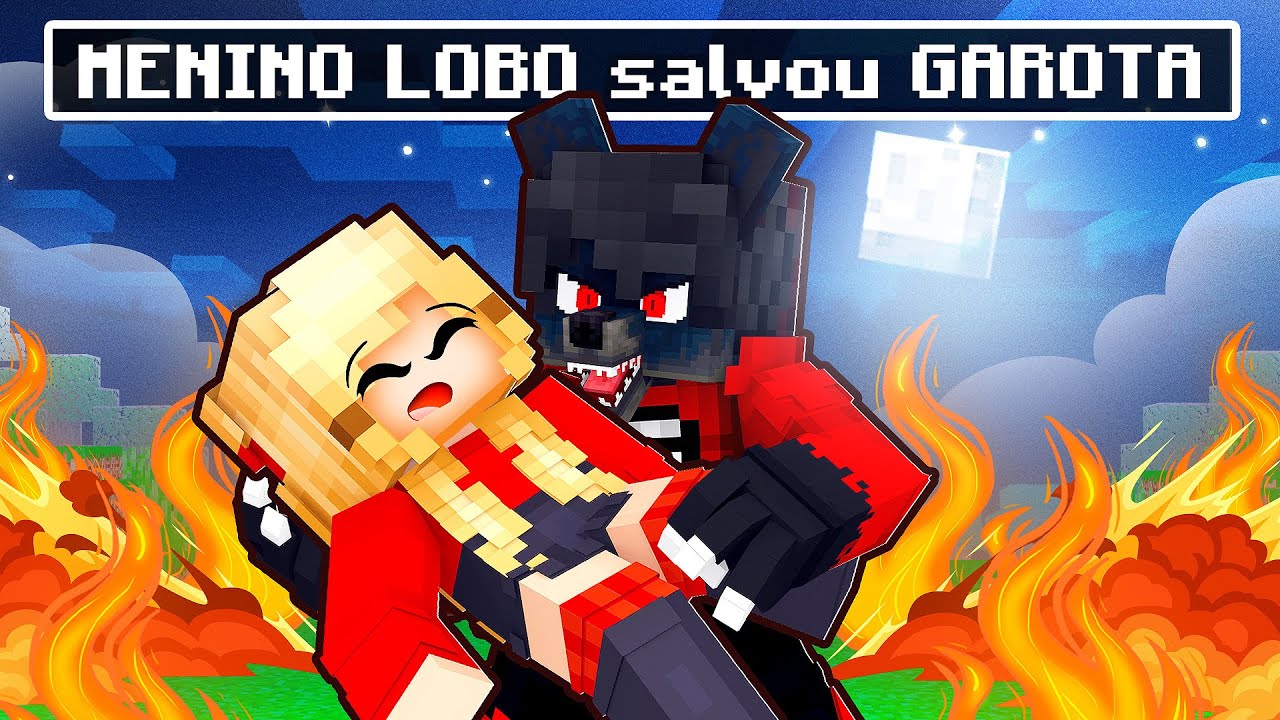 MENINO LOBO salvou GAROTA no Minecraft