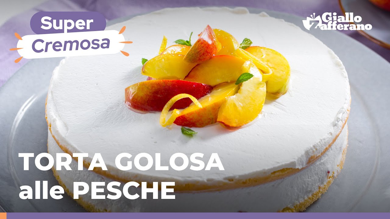 TORTA GOLOSA alle PESCHE: la RICETTA PERFETTA per un DOLCE ESTIVO tutto da gustare!😍🍰🧡