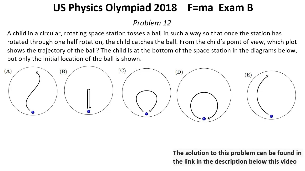 US F=ma Physics Olympiad 2018. First Round. Exam B. Problems 10-13 of 25. Mechanics