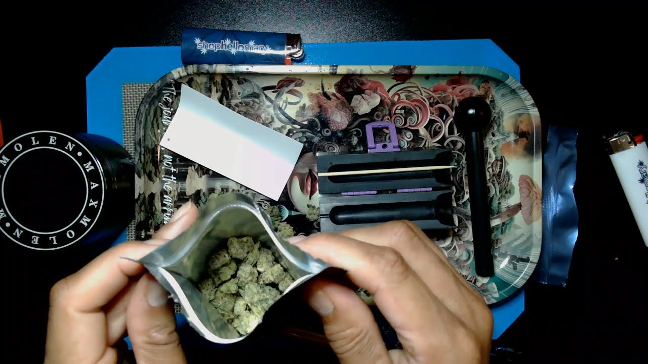 Unboxing a care package and making a cannagar from Shop Hello Mary