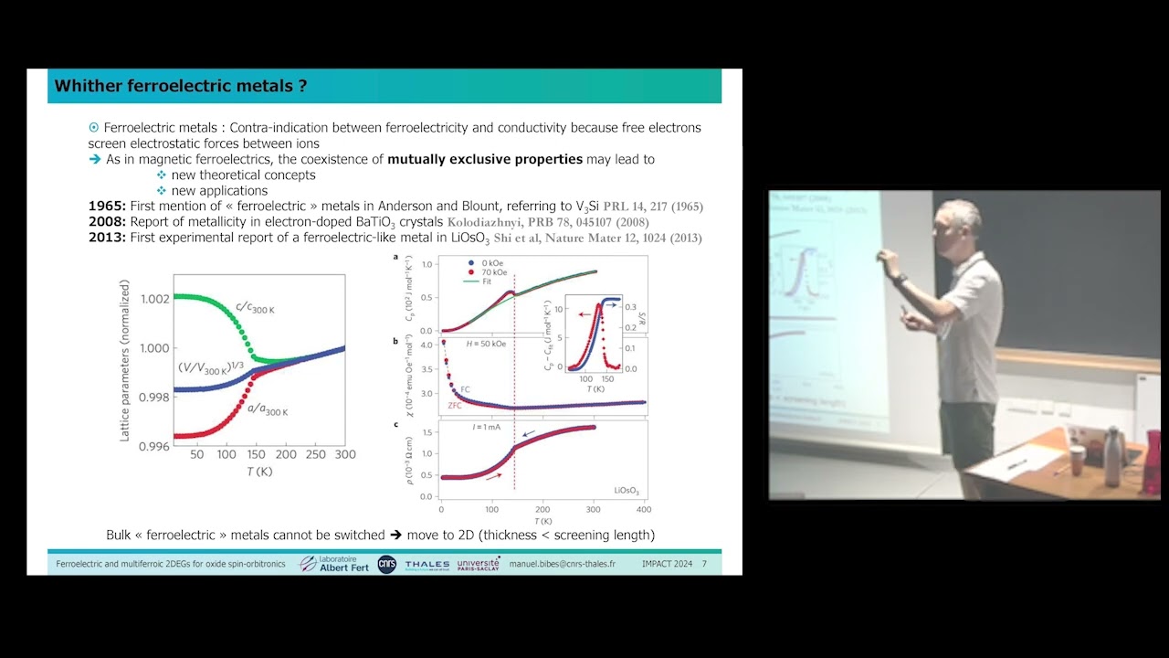 Ferroelectrics and multiferroics 2D electron gases for oxide spin-orbitronics - Manuel Bibes