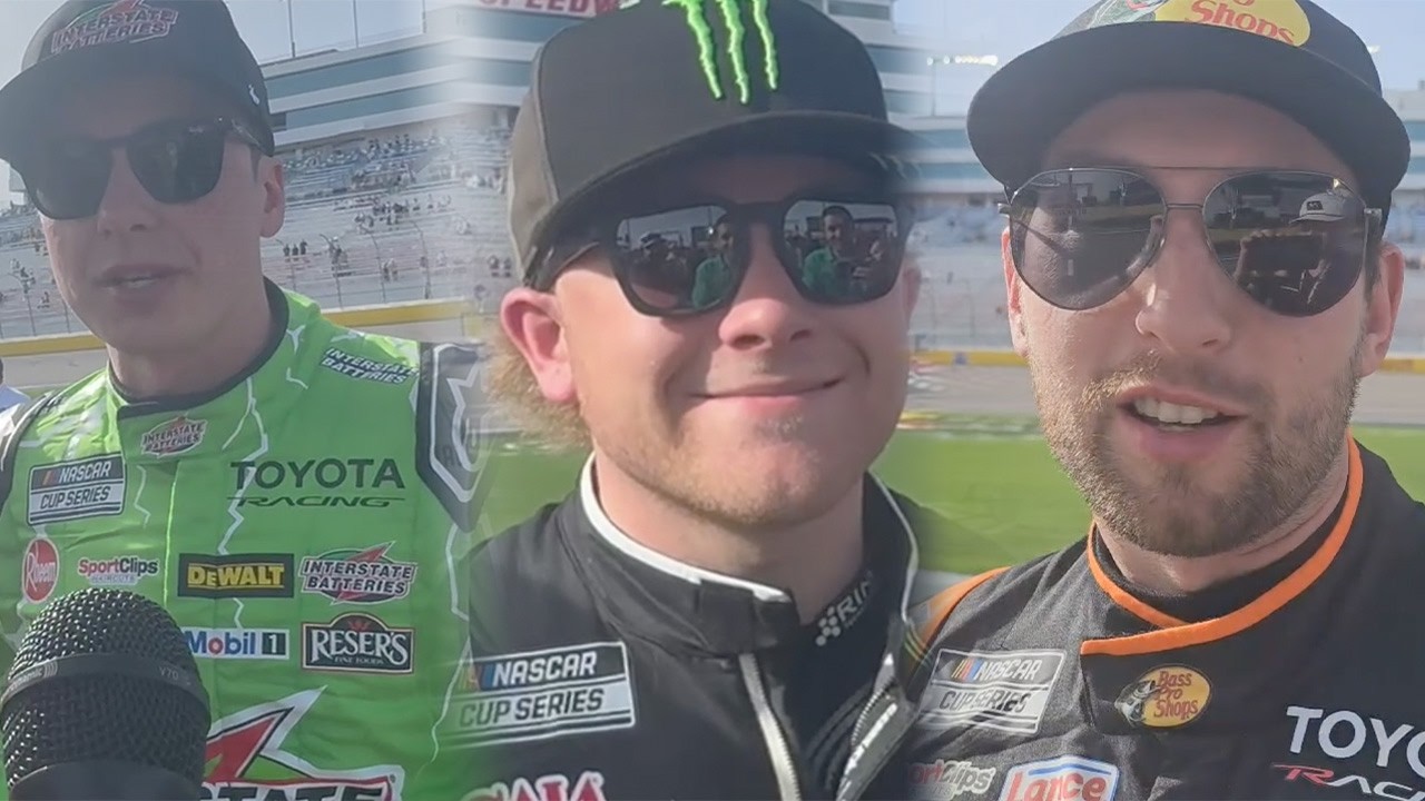 Гонщики команды Joe Gibbs Racing обсуждают свои насыщенные событиями гонки в Лас-Вегасе.
