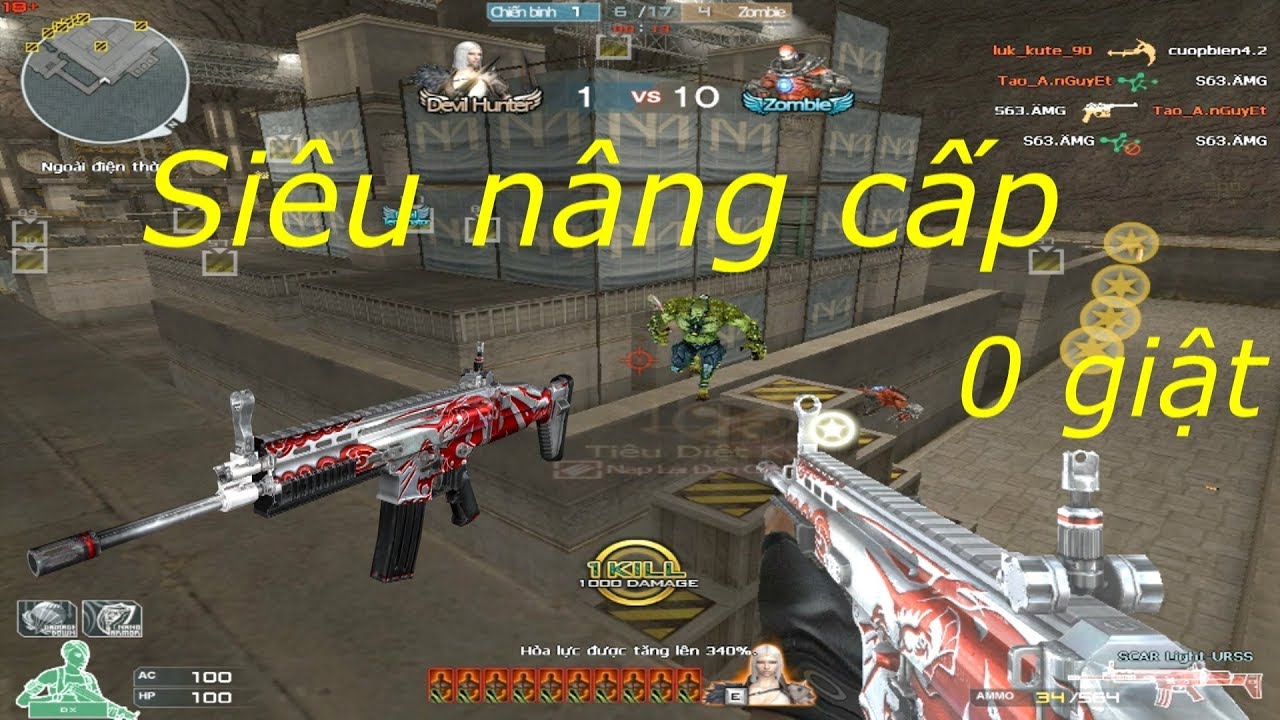 [ Bình Luận CF ] SCAR Light-Ultimate Red Silversmith - Tiền Zombie v4