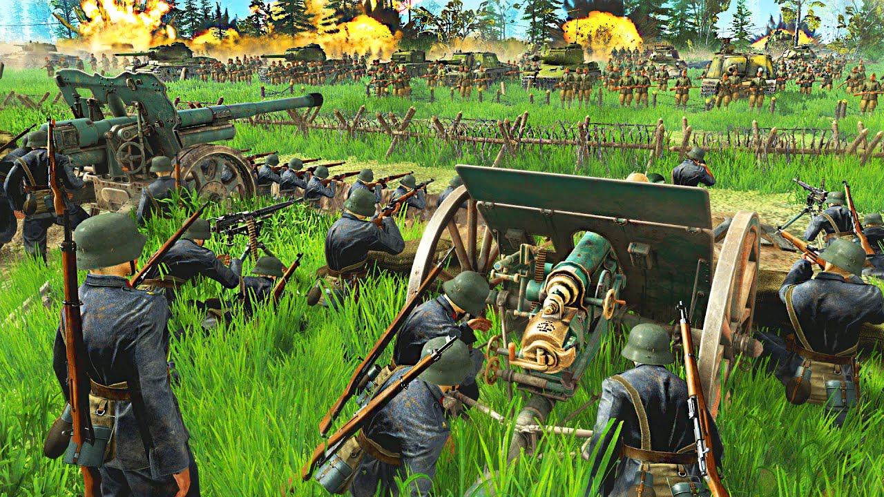 5,000 Red Army DEATH CHARGE into TRENCH FORTRESS Defense! - Gates of Hell: WW2 Mod