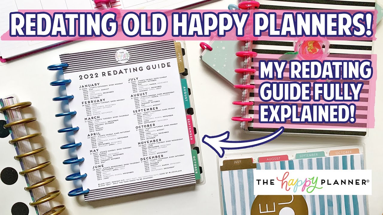 easy REDATING GUIDE: reusing old The Happy Planner! how to redate + example, frankenplanner tutorial