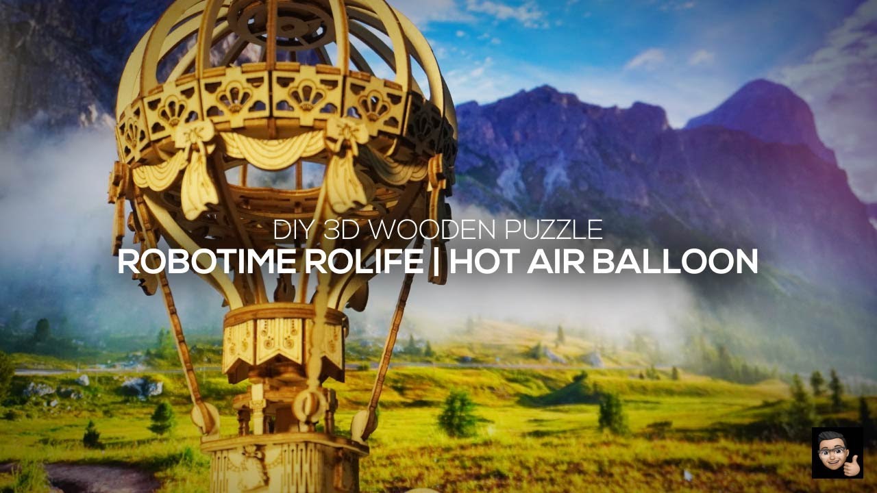 DIY 3D Wooden Hot Air Balloon (By Robotime Rolife) #ASMR