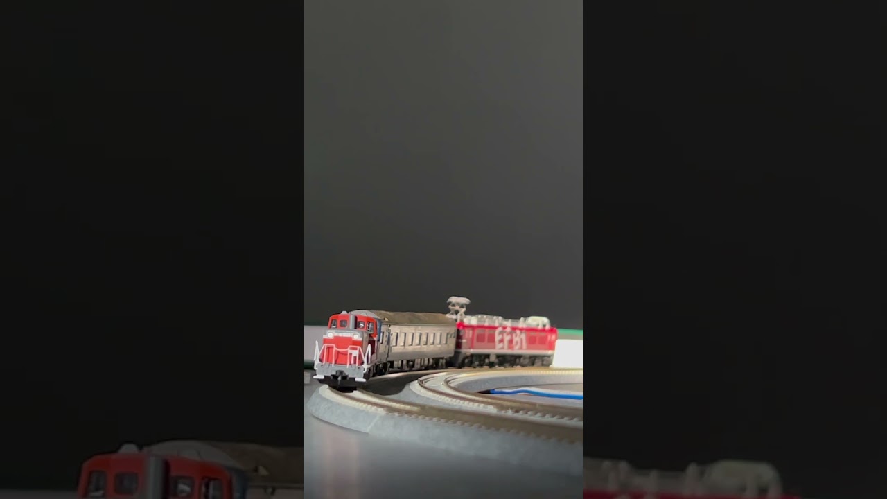 DE10＋EF81レインボー釜によるオハネフ25の展示車両配給輸送