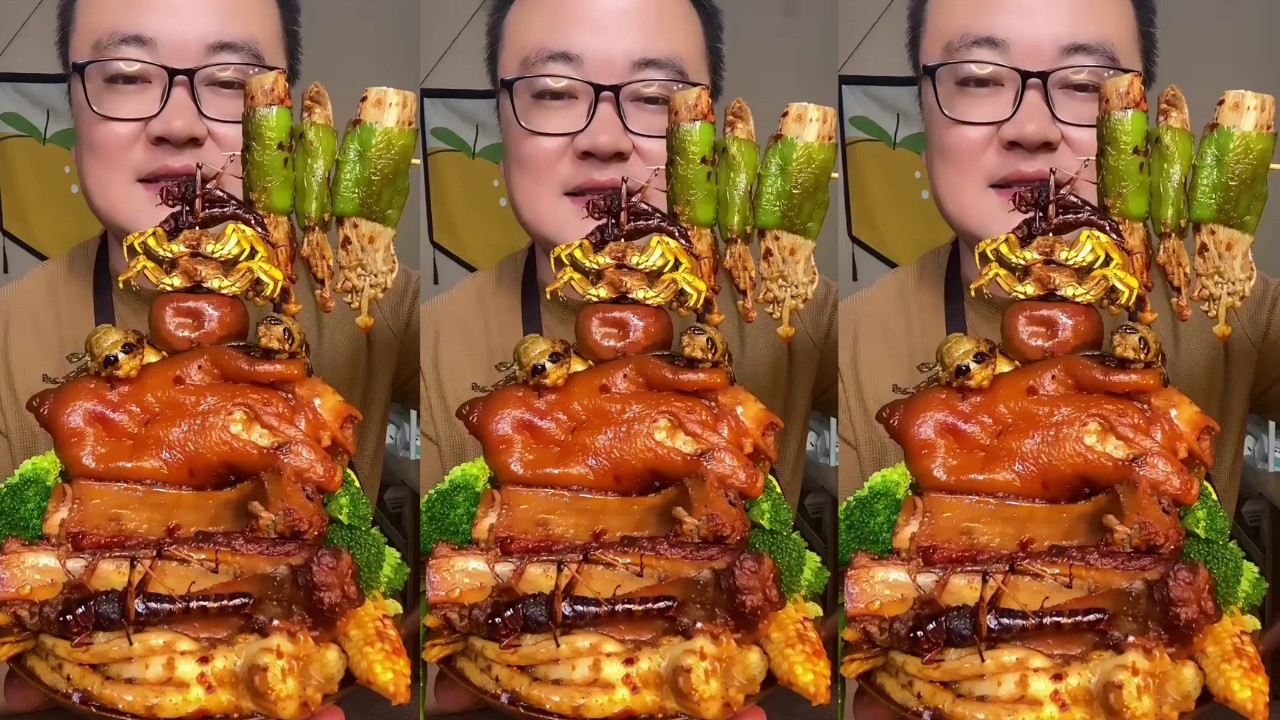Rural ASMR Mukbang Braised Pork Ribs | Enjoy Eating Rural Home Cooking, So Delicious