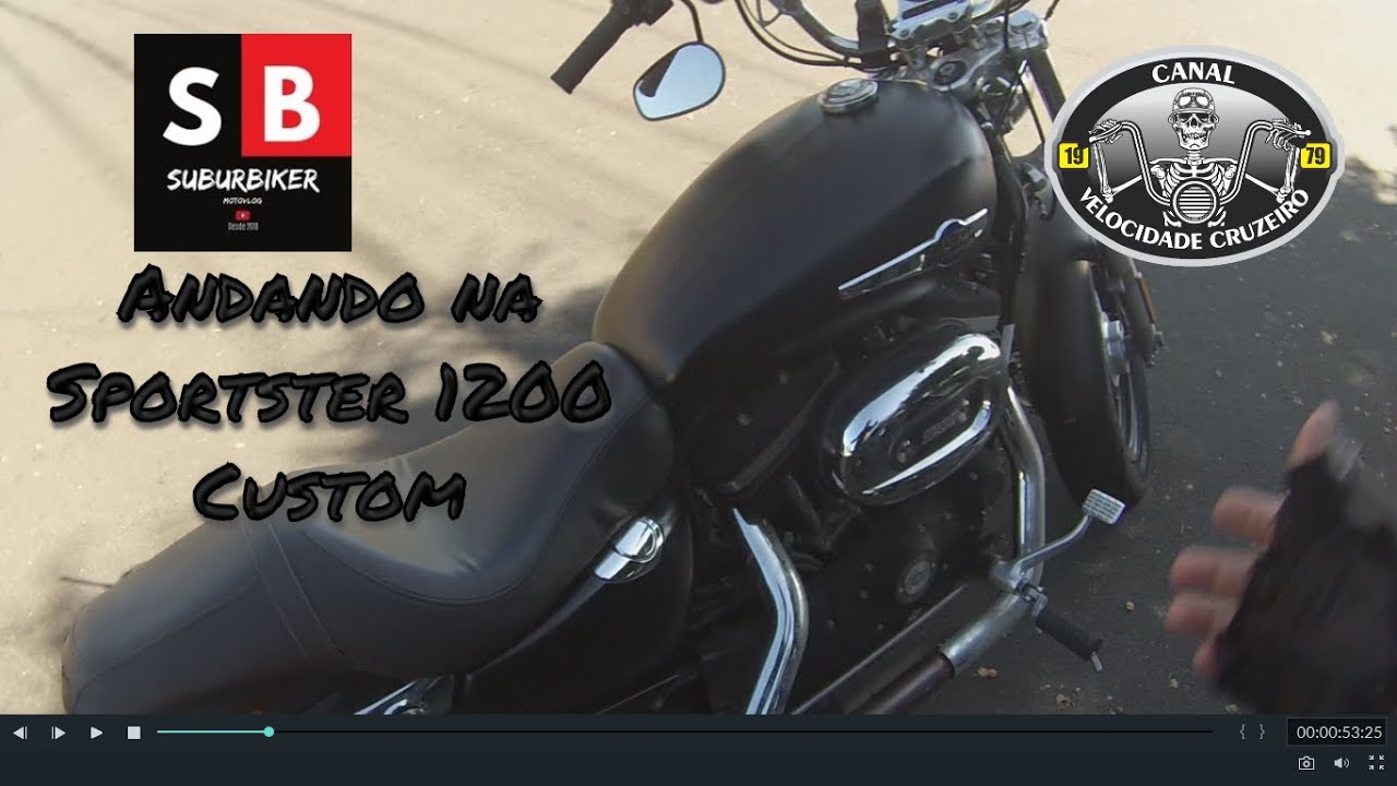 Andando em uma HD Sportster 1200 Custom | A FERA | Canal Velocidade Cruzeiro
