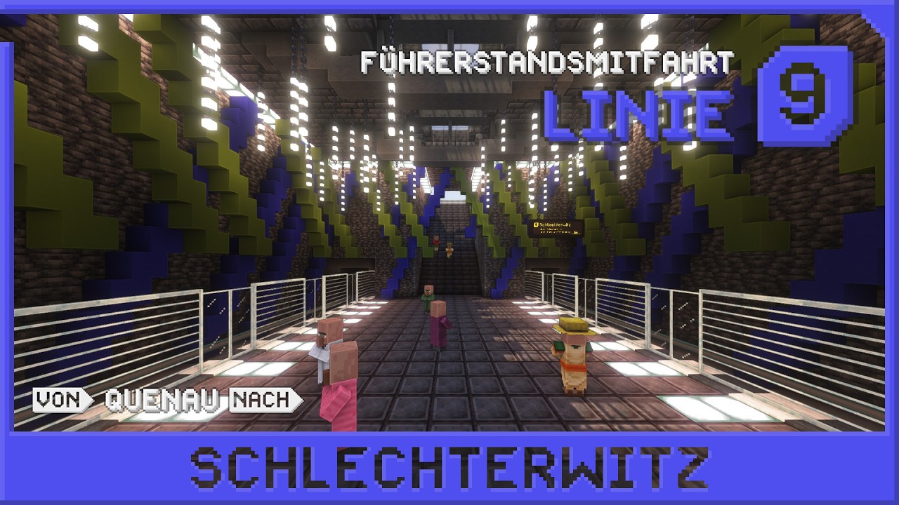 Minecraft U-Bahn | Führerstandsmitfahrt Linie 9: Quenau → Schlechterwitz