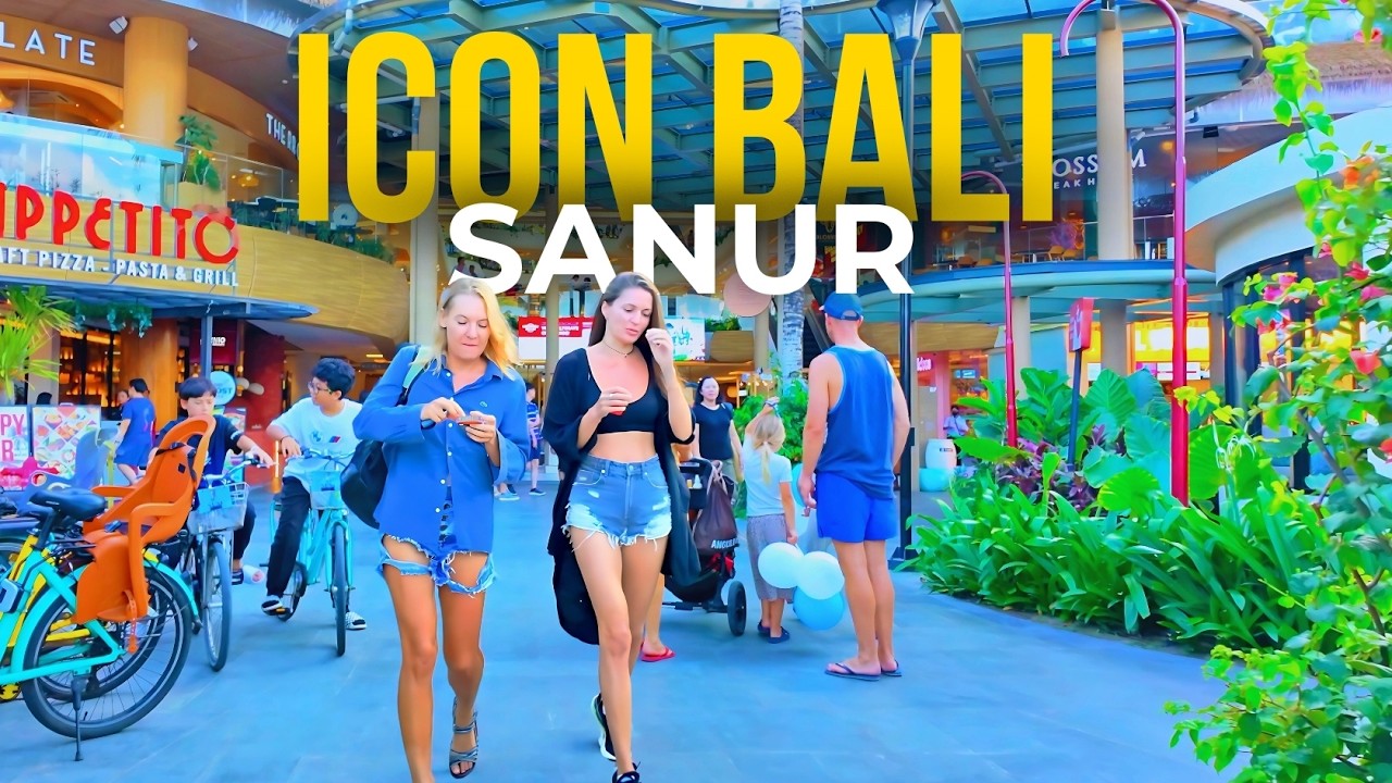 SANUR • Walking the Paths of Sanur Beach to The Icon Bali Mall • INDONESIA 🇮🇩