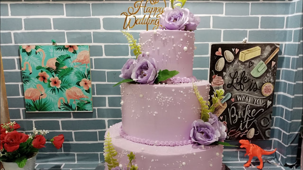 Kue pengantin 3 tingkat mutiara