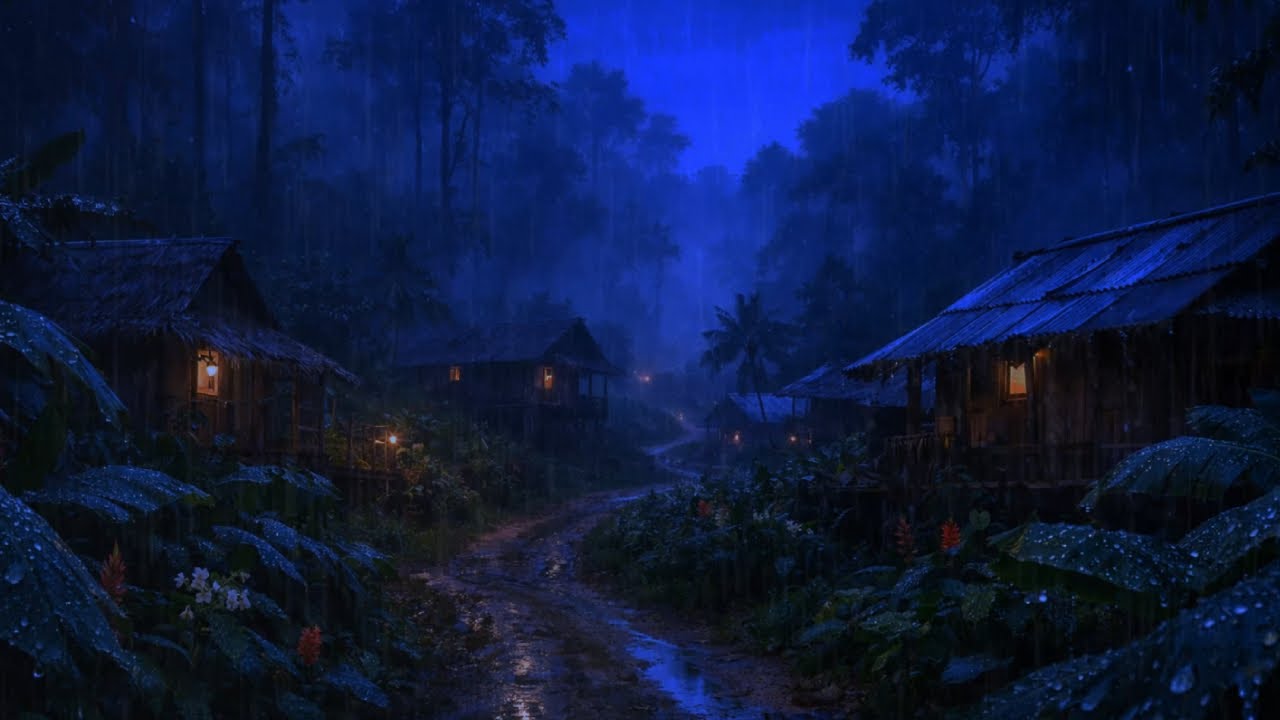 Peaceful Rain Sounds for Deep Sleep – Soothing Heavy Rain Ambience for Deep Relaxation