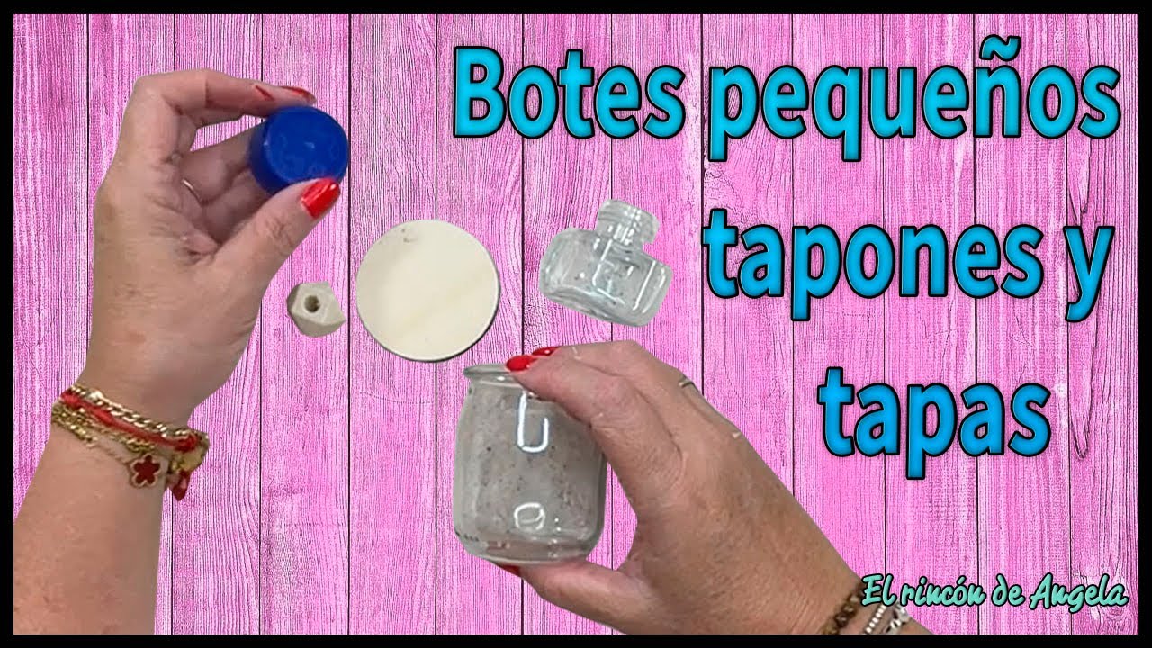 RECICLANDO botes de vidrio pequeños, tapones y tapas de plastico♻️ DIY manualidades y decoupage