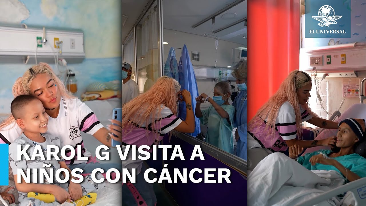 Karol G sorprende a niñas y niños con cáncer; visita hospital de la CDMX