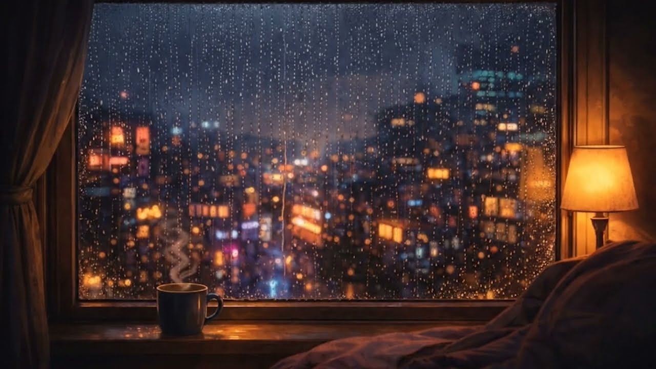 밤샘 작업할 때 틀어두기 좋은 도시 야경 ASMR(1시간) | Cozy Rainy Night in the City 🌧️ Lofi to Sleep/Study