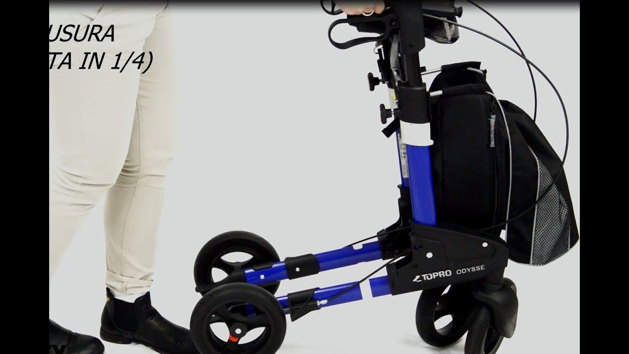 ODYSSE  deambulatore rollator leggero, stabile, facile da aprire, resistente