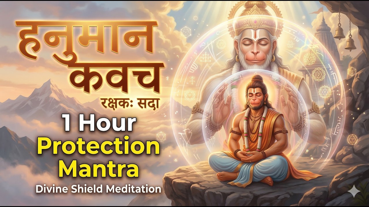 Hanuman Kavach for 1 hour 🔥 Remove All Blockages|  Destroy Negativity & Fear| Shield Against Evil. 