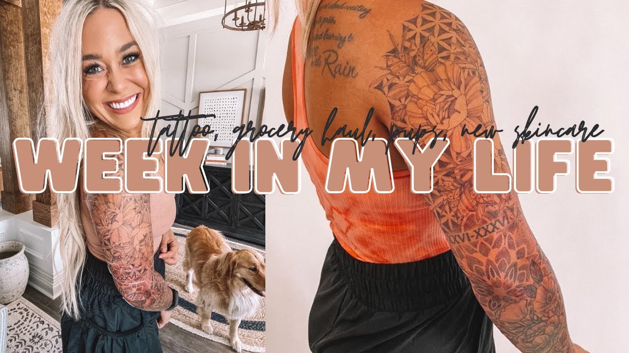 A WEEK IN MY LIFE: NEW TATTOO, SKINCARE, GROCERY HAUL + HOME DECOR | Holley Gabrielle