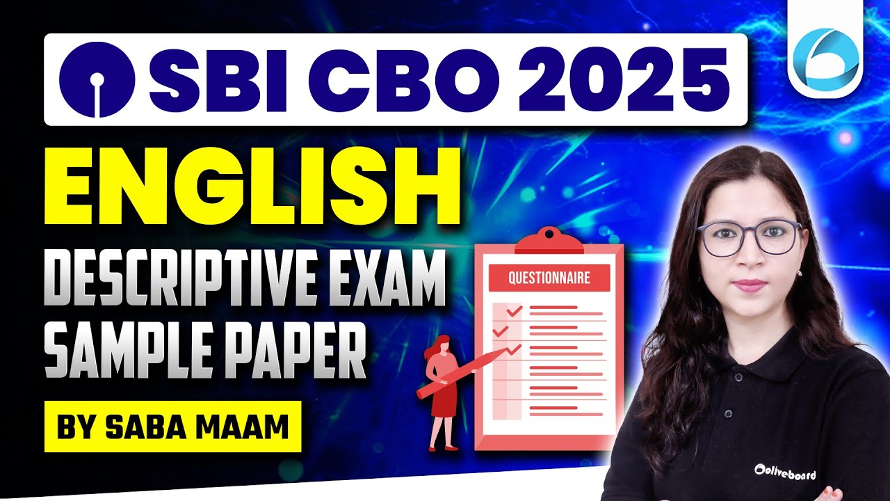 SBI CBO Descriptive Sample Paper | SBI CBO English Class | SBI CBO 2025 | By Saba Ma'am