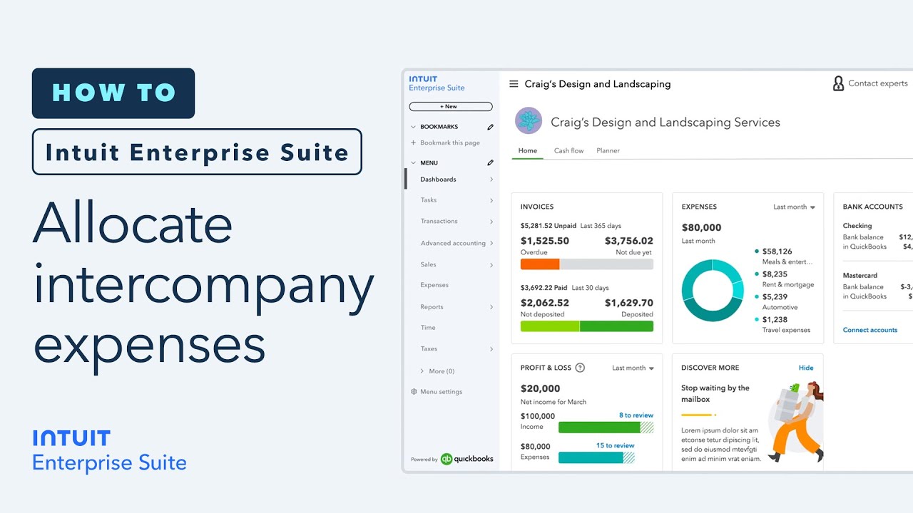 How to allocate intercompany expenses in Intuit Enterprise Suite