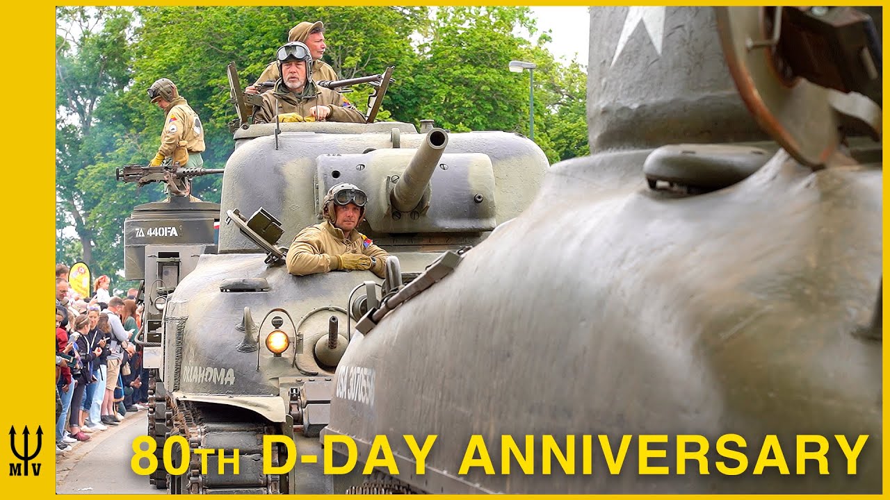 Astonishing Huge D Day Armored Convoy Leaves Camp