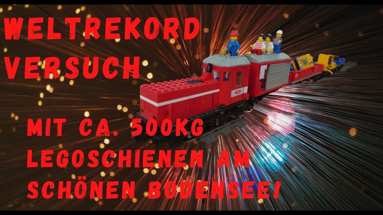 Weltrekord Versuch mit über 35.000 Legoschienen am schönen Bodensee