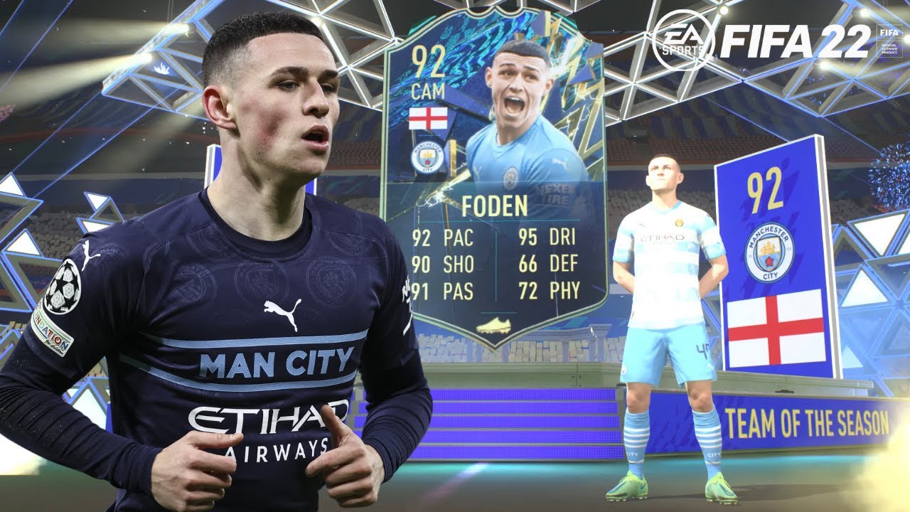 92 TEAM OF THE SEASON PHIL FODEN SBC Walkout Animation | FIFA 22 Ultimate Team #fifa22