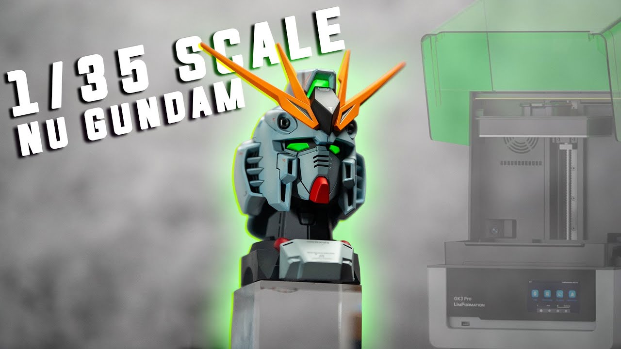 3D-печать Nu Gundam в масштабе 1/35 с помощью Uniformation GK3 Pro