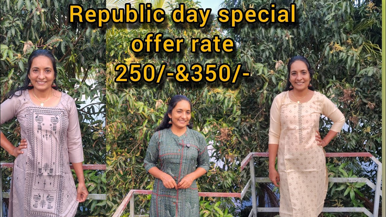 Republic day special offer rate #kurtis@349/- & 250/- 💕 7907591231