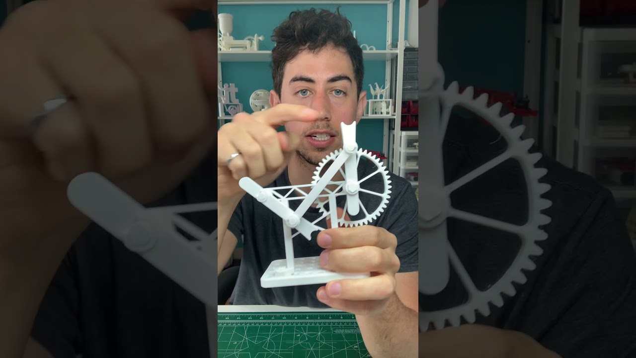 Keeping the Inverted 4-bar Mechanism Inverted - A Cool Mechanical Design Trick #Shorts