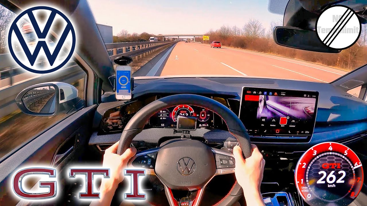 2025 Volkswagen Golf GTI mk 8.5 Top Speed Немецкий автодром POV