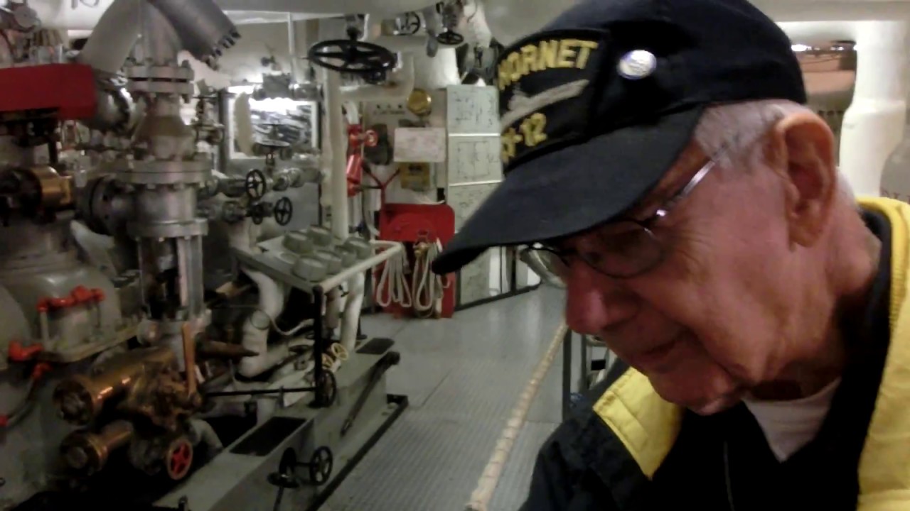 Steam turbines engines that powered USS Aircraft Carrier Hornet