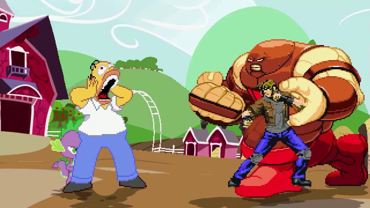 AN Mugen Request #691: Homer Simpson & Spike VS PewDiePie & Juggernaut