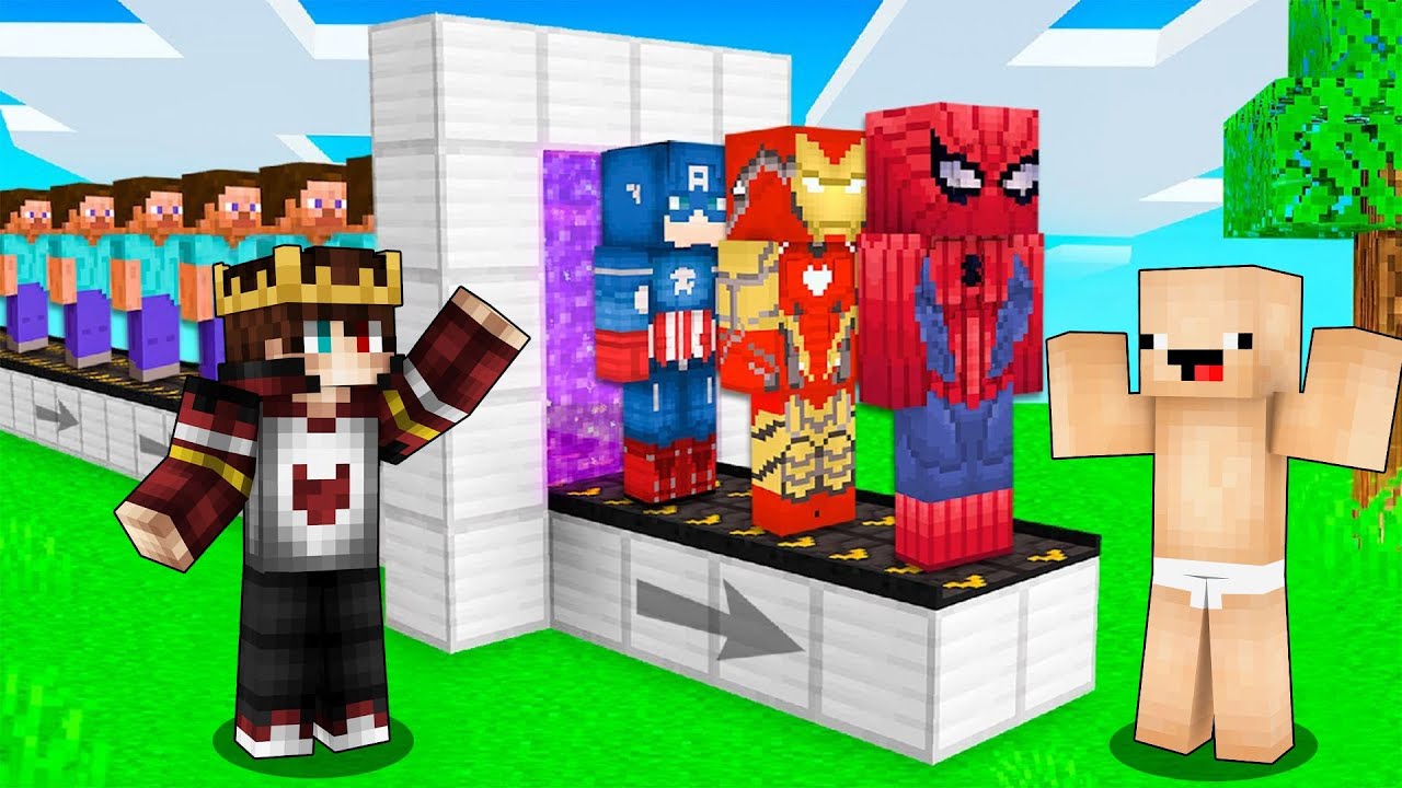 Minecraft'ta S&uuml;per Kahraman Fabrikası Yaptım 😱 - Minecraft