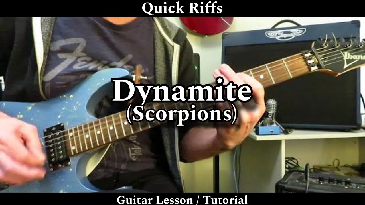 DYNAMITE - Scorpions. Guitar Lesson / Tutorial. (Quick Riffs)