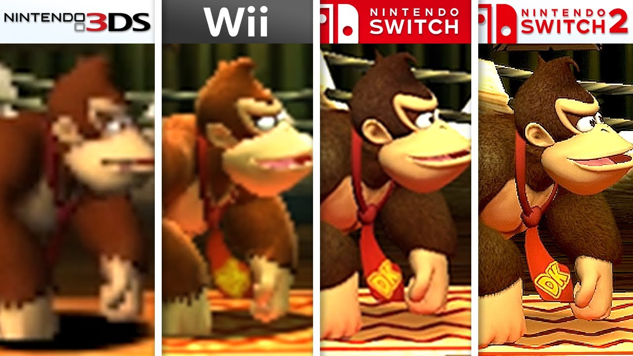 Donkey Kong Country Returns | 3DS vs Wii vs Switch vs Switch 2 | 4K Full Graphics Comparison