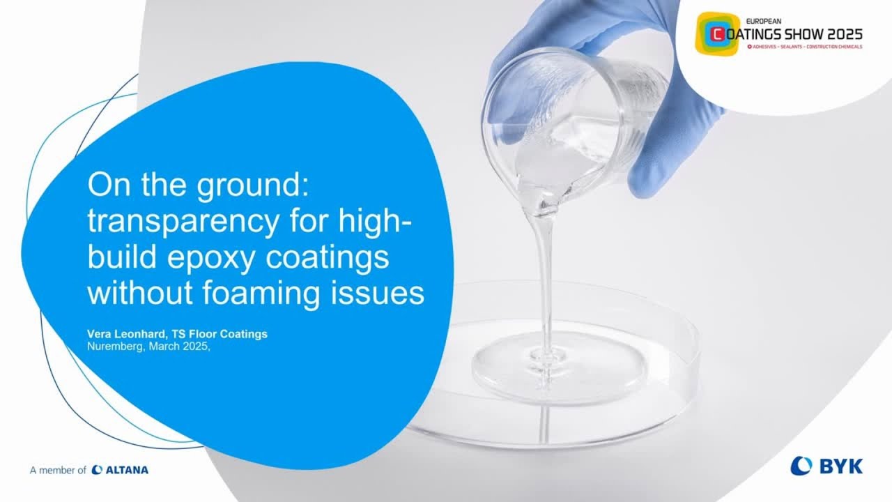 On the ground: Transparency for high-build epoxy coatings without foaming issues