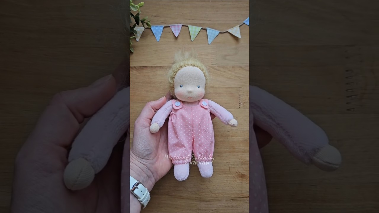 7 inch /18 cm Waldorf pocket doll #waldorfdoll #handmadedoll #ragdoll #shorts