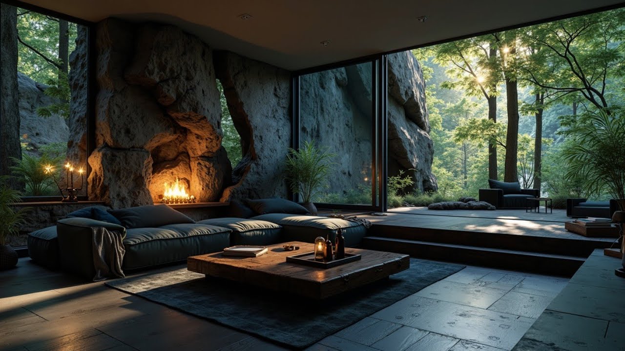 Warm Cozy Cabin Jazz | Fireplace Morning Relaxation & Chill Jazz Music