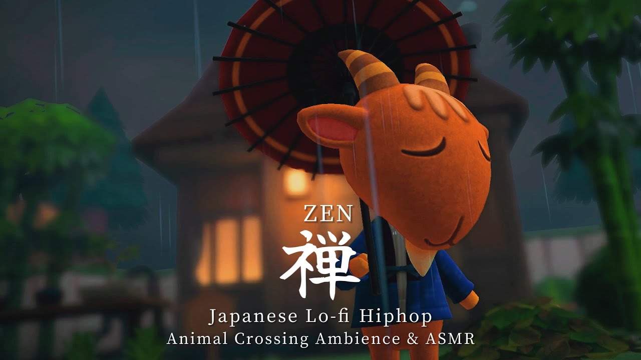 【あつ森BGM】雷雨と霧の和の庭 - 禅の空間🍃 / 和風 Lo-fi Hip hop , 日本風 chill hop playlist🎧作業用BGM - アンビエント ASMR 雨の音 / 雷雨☔⚡