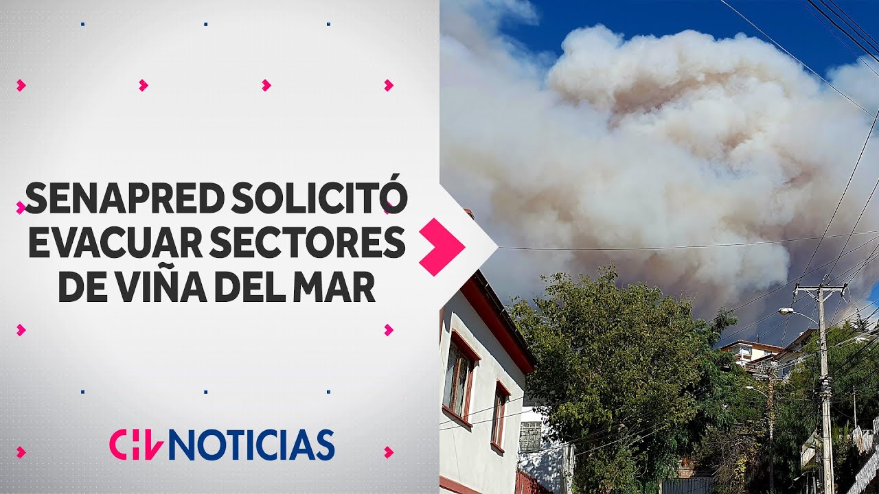 INCENDIO FORESTAL EN RUTA 68: Solicitan EVACUAR más de diez sectores en Viña del Mar - CHV Noticias