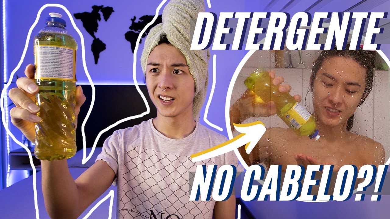 LAVEI MEU CABELO COM DETERGENTE... FICOU BOM?! | Testando NÃO produtos para cabelo