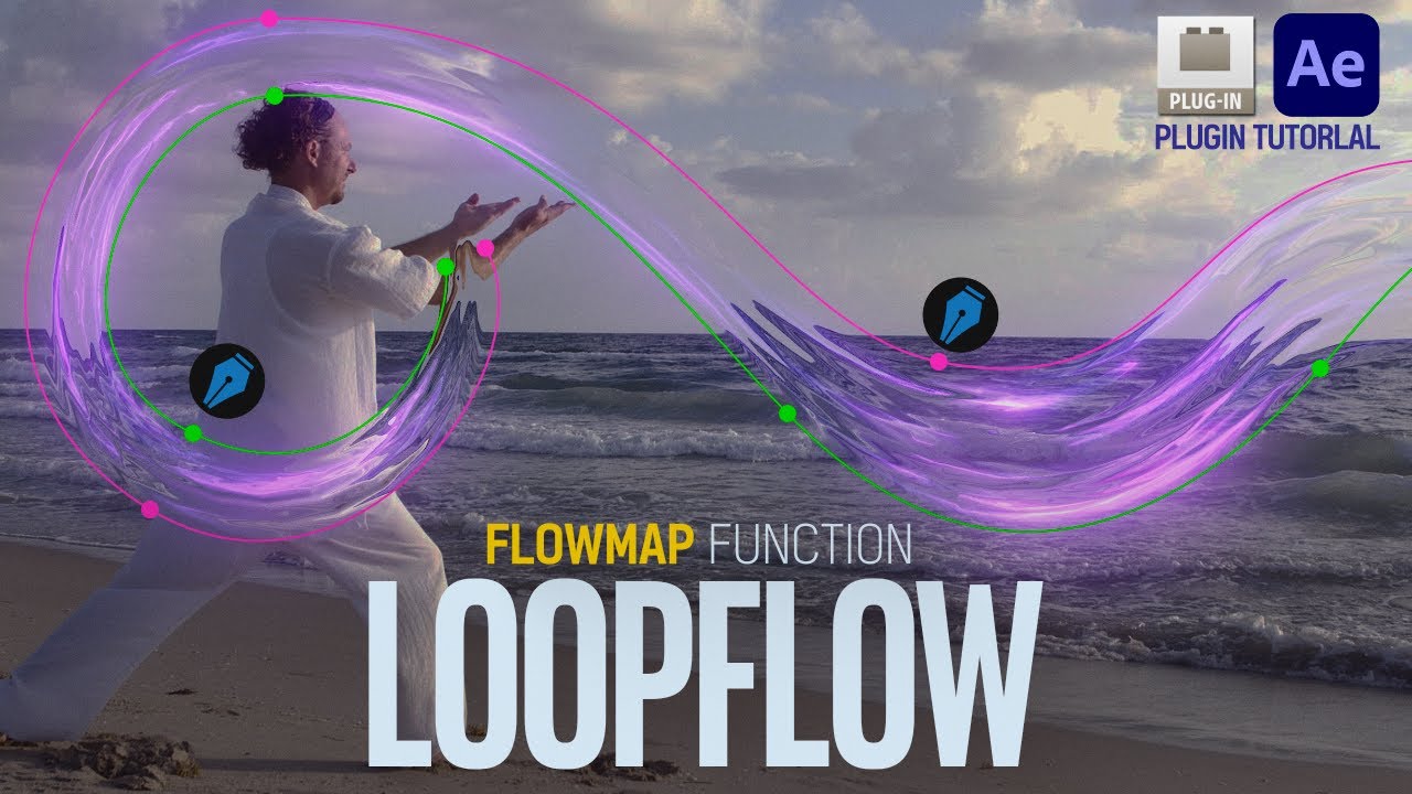 After Effects loopFlow Plugin FlowMap function Easy Flow Line