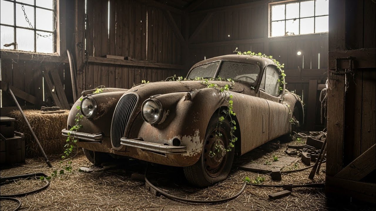 【ASMR】伝説のジャガー XK120（1948）を完全復活｜錆の廃車がショールーム級へ