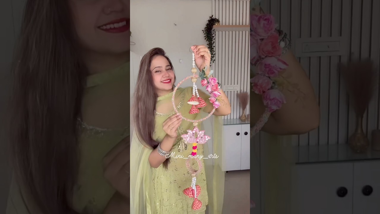 Deewali decoration idea|toran making|bandhanwar|diwali diy|door hanging #shorts #toran #bandhanwar